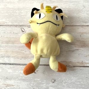 Pokemon Plush Toy Meowth Stuffed Animal 1998 Nintendo Kids Collectible